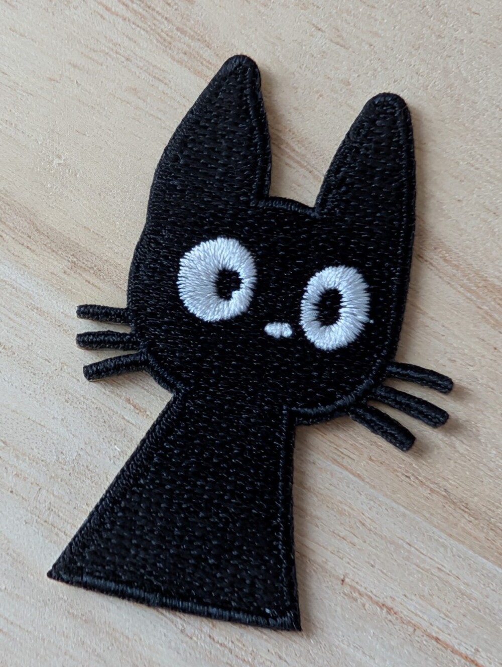 Black Cat Embroidered Patch Cute Kitty Adhesive/ Iron-on Applique New 5.5cm